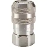 派克FS 系列快換陰接頭 - 使用化學兼容性強的316不銹鋼材料，無溢流型，承壓可達2000 psi